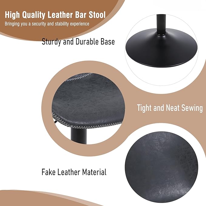 Bar Stools, Swivel Counter Height Barstools - Image 6