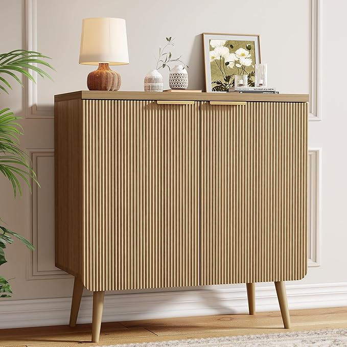 Sideboard Buffet Cabinet with Storage, 2 Doors Wood Entryway Cabinet, Modern by INFURNICHomeFurniture