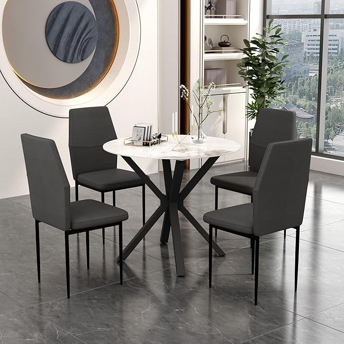 Round Marble Dining Table for 2-4 - Image 3