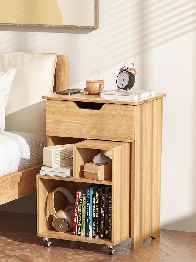 End Table Small Night Stand for Small Spaces Narrow Side Tables Bedside Table - Image 6