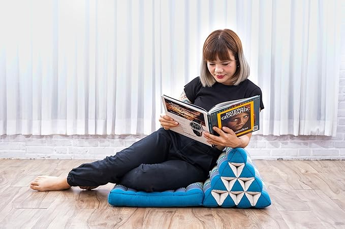 Leewadee 1-Fold Mat with Triangle Cushion – Comfortable TV Pillow, Foldable - Image 3