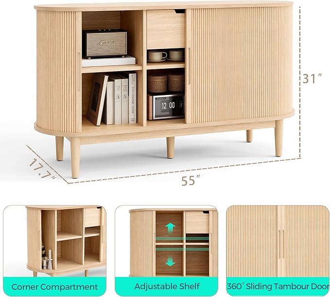 LINSY HOME Sideboard Buffet Cabinet - Image 3