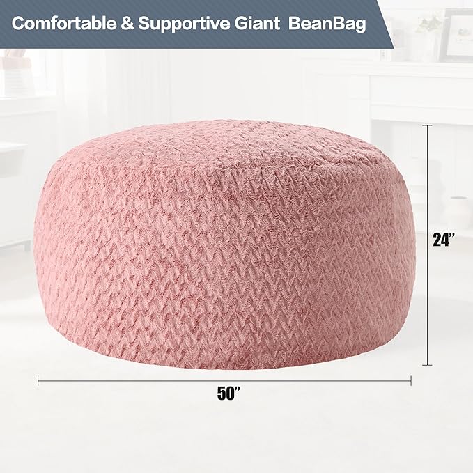 5ft Bean Bag Chairs for Adults Large Beanbag Chair - Image 2