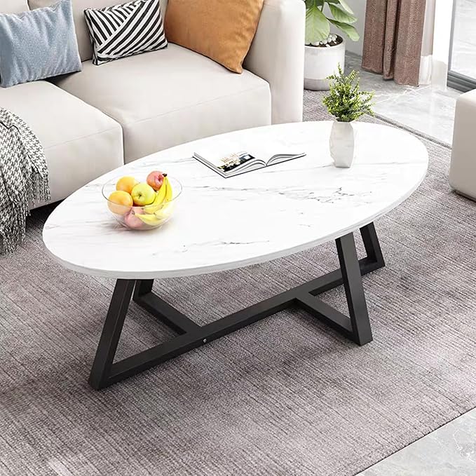 Coffee Table Small Oval Table, Modern Center Tea Tables - Image 3