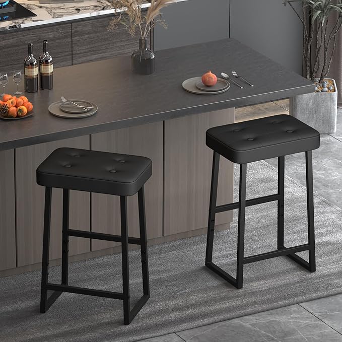 Bar Stool, Kitchen Island Chairs, Counter Height Bar Stools, Modern Synthetic - Image 9