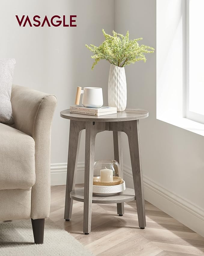 VASAGLE Side Table, Small Round End Table - Image 2