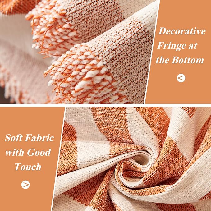 STACYPIK Thick Warm Orange Sofa Cover Armchair Slipcovers Boho Geometric Couch - Image 2