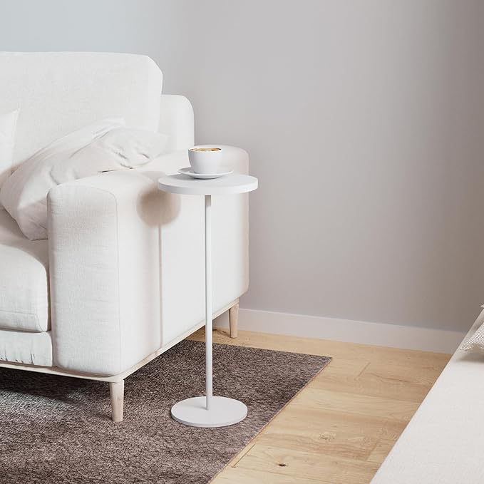 Small Side Table, Metal Round Drink Table, Desktop Diameter 9.99“ - Image 7