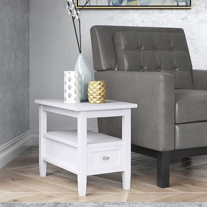 SIMPLIHOME Warm Shaker SOLID WOOD 14 inch Wide Rectangle Transitional Narrow - Image 2