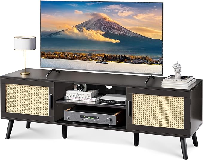 SUPERJARE TV Stand for 65 Inch TV, Entertainment Center by SUPERJARE