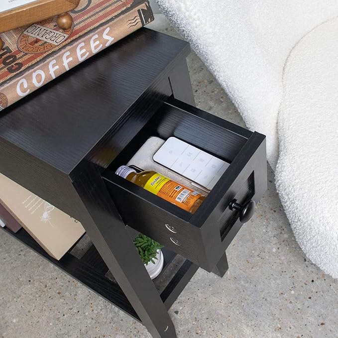 Narrow End Table, Slim Bed Side Table - Image 4