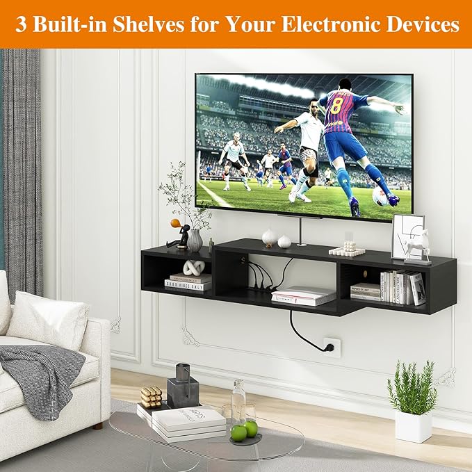 IBUYKE 59" Floating TV Stand Wall Mounted - Image 3