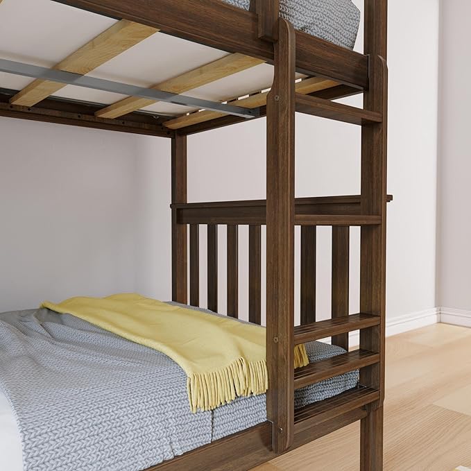 Max & Lily Bunk Bed Twin over Twin, Solid Wood Bunk Bed Frame - Image 5