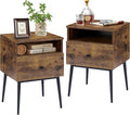VECELO Modern Nightstands Set of 2, Square End Side Table by VECELO