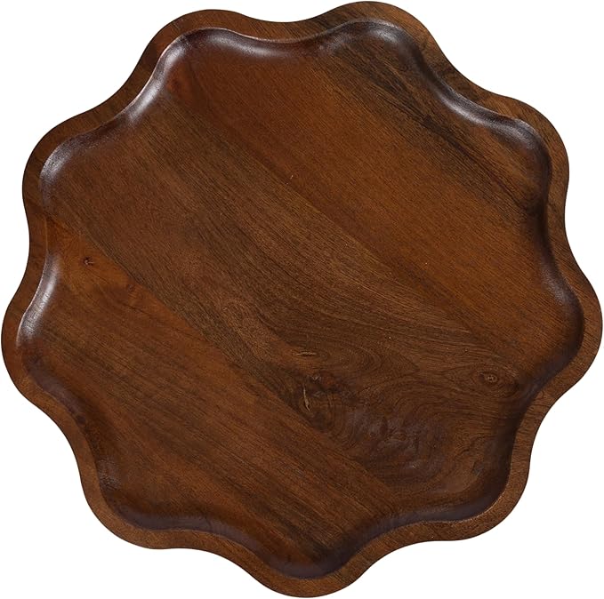 Kate and Laurel Alezar Modern Wooden Round Side Table, Walnut Brown, - Image 7