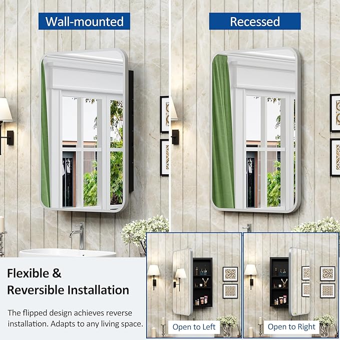 16x24 Inch Medicine Cabinet for Bathroom - Image 3