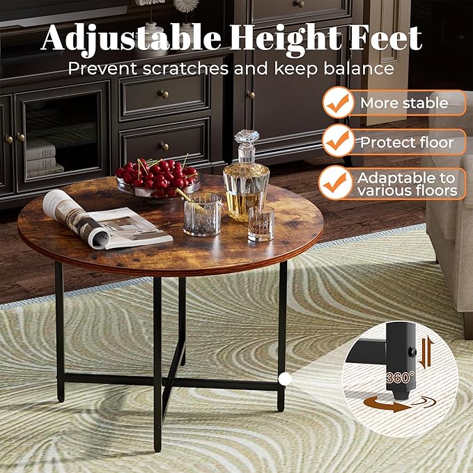 Round Coffee Table, Small Coffee Tables - Image 4