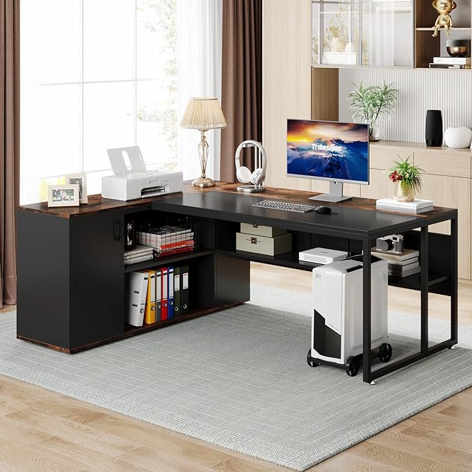 Tribesigns 71 inch Executive Desk, L Shaped Desk - Image 4