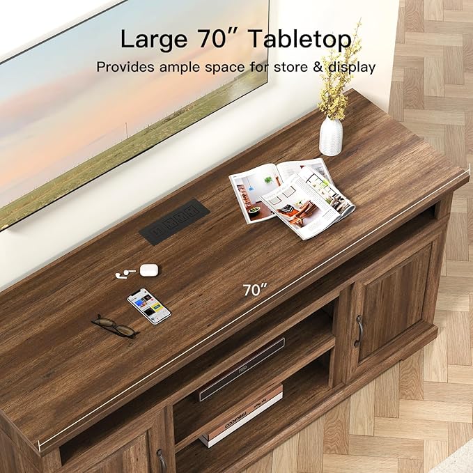Marsail Modern Farmhouse TV Stand, Entertainment Center - Image 7