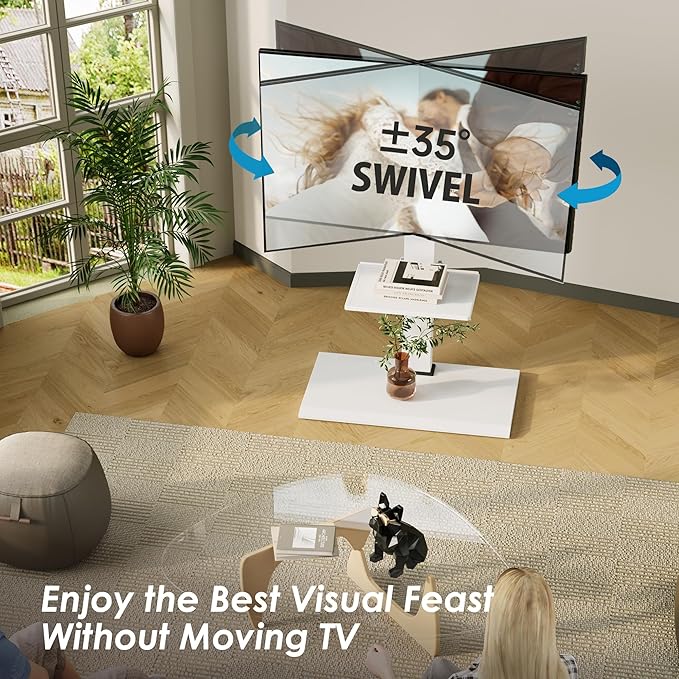 FITUEYES Floor TV Stand Iron Base - Image 4