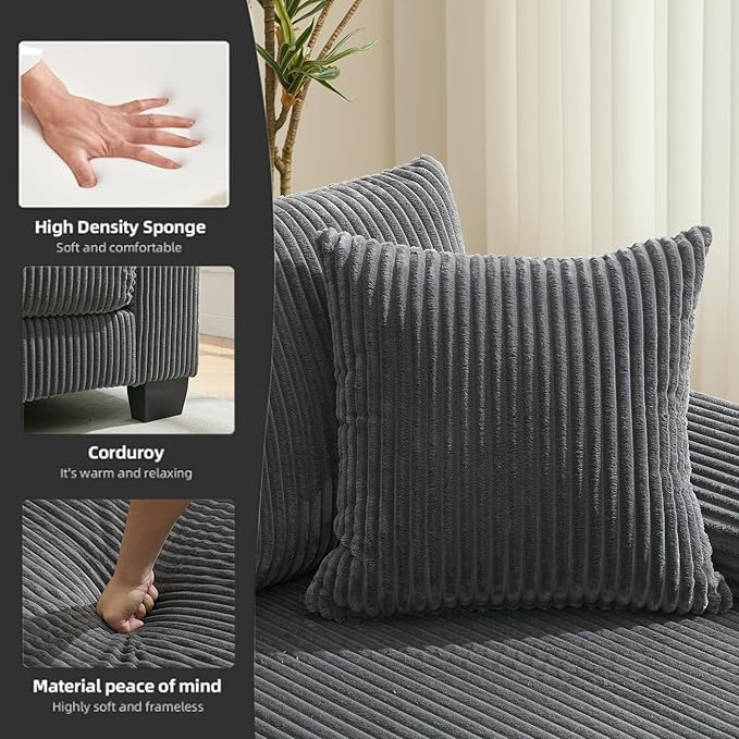 Symmetrical U Shaped Sectional Sofa Convertible Pull Out Sleeper Sofabed - Image 8