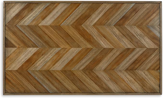 Signature Design by Ashley Blondon Rustic Chevron Dining Table and 6 Chairs - Image 11