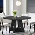 47" Round Dining Table for 4-6, Modern Dinner Table Farmhouse Round Small by LynginsCreativeLife