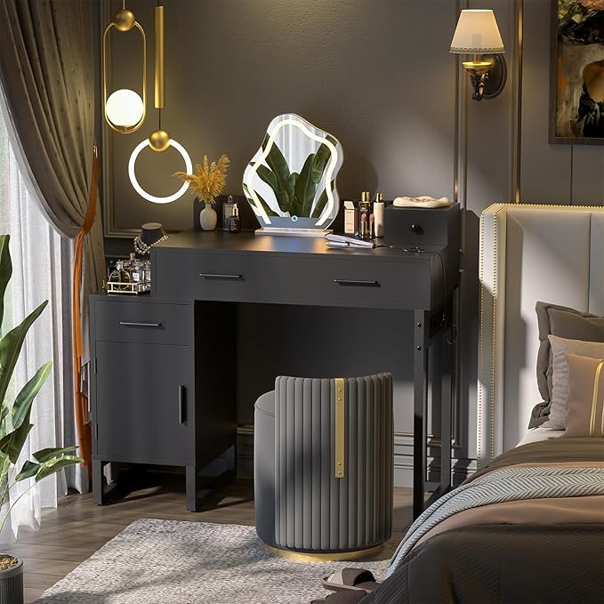 Vanity Desk with 4 Storage Drawers - Image 2