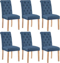 Yaheetech Dining Chairs Set of 6 Fabric Upholstered Dining Room Chairs by Yaheetech