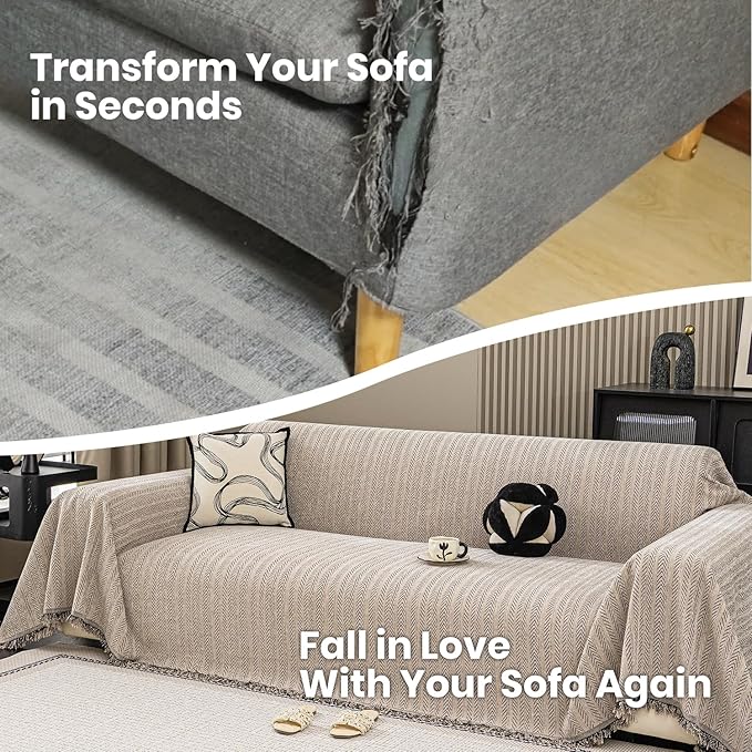 Nobildonna Sofa Cover Washable Soft Thicken Chenille Couch Cover - Image 5