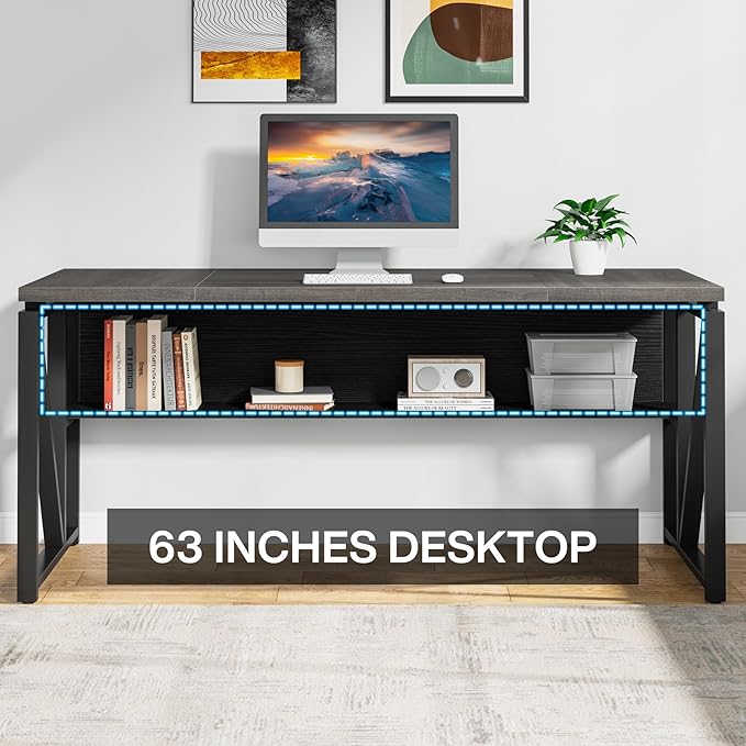 Tribesigns L Shaped Desk with Drawer Cabinet, 2 Piece Home Office Furniture - Image 7