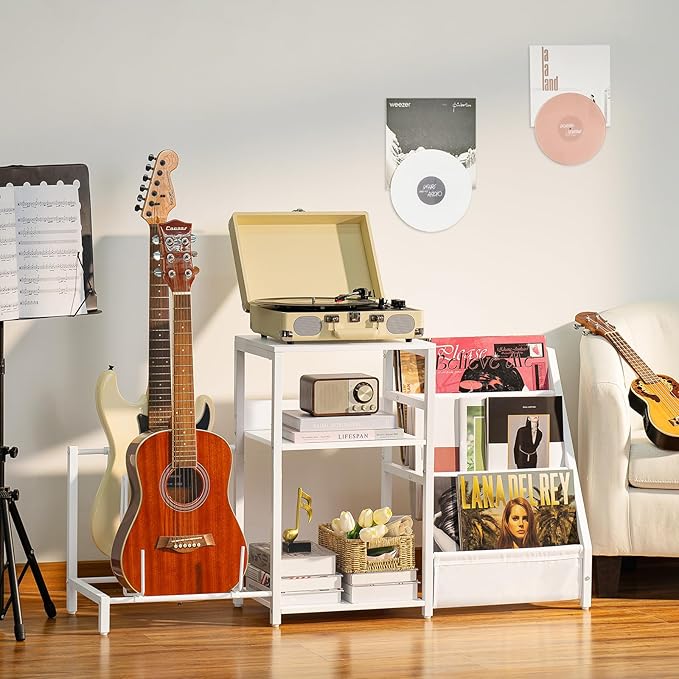 LELELINKY Record Player Table, Adjustable Guitar Stand - Image 6