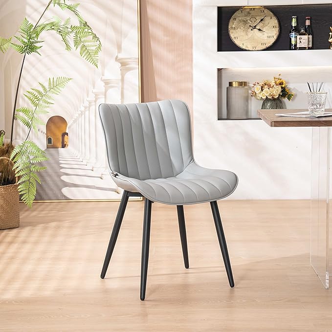 YOUNUOKE Mid-Century Modern Dining Chairs Set of 2, Armless Accent Chair - Image 5