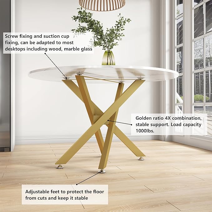 30 Inch Modern Gold Metal X Shape Table Legs, 4 Pieces, 28 Inch Height - Image 2