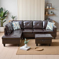 Osparple L Shaped Couch Faux Leather Sectional Couches by Unknown