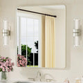 TETOTE Brushed Nickel Bathroom Mirror 30 x 36 Brushed Nickel Metal Framed by TETOTE