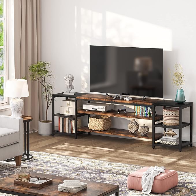 Tribesigns 78 Inch TV Stand for TVs up to 85 Inch, Media Entertainment Center - Image 3