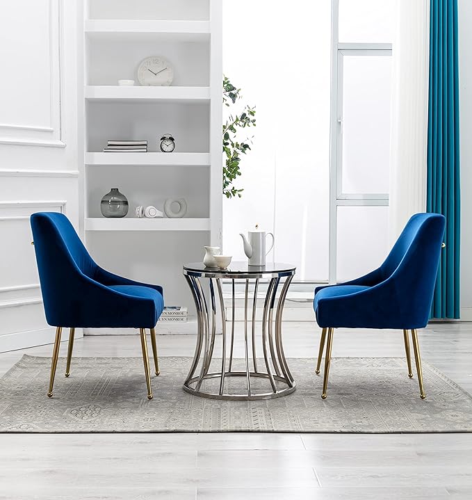 Velvet Dining Chairs Set of 2, Furniture Collection Modern Contemporary - Image 8