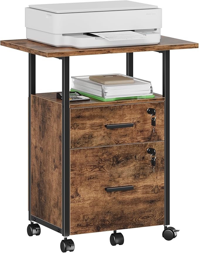2 Wood Drawer Lockable File Cabinet by GYIIYUO