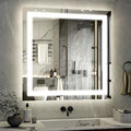 36x36 LED Bathroom Mirror, Backlit + Front Lit, LED Bathroom Mirror by XRAMFY