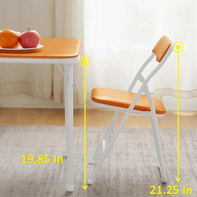 VECELO Kids Folding Activity Table and Chair Set, - Image 7