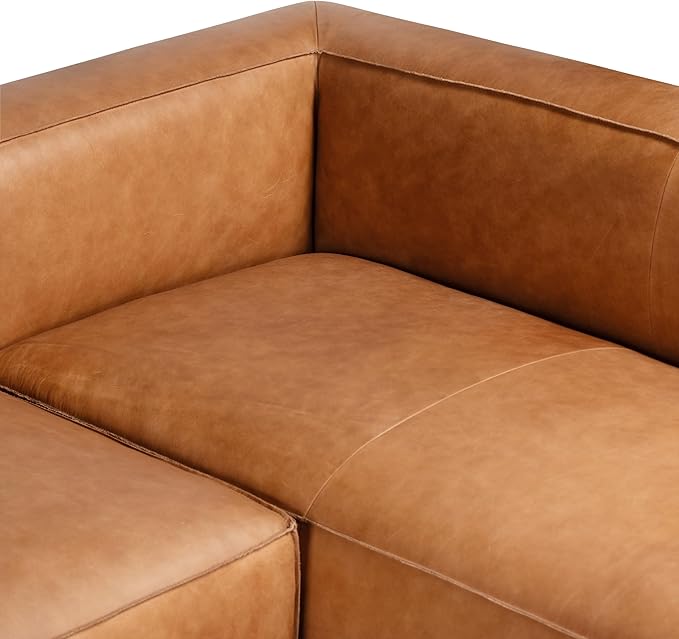 POLY & BARK Piazza Reversible Corner Sectional 125" Sofa in Bourbon Tan - Image 10