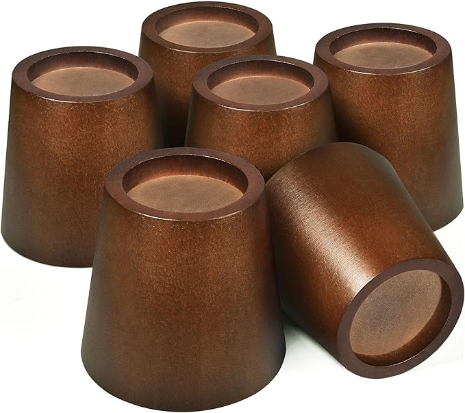Sopicoz Wooden Bed Risers 3 Inch Round Furniture Risers Set of 6, Heavy Duty by Sopicoz