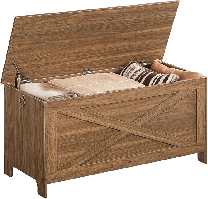39.4" Toy Chest, Sturdy Entryway Storage Chest - Image 8