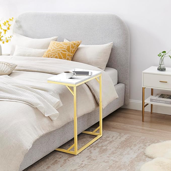 C-Shaped End Table, Small Sofa Table - Image 3