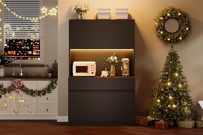 Garvee Kitchen Pantry Storage Cabinet, Tall Storage Cabinet - Image 9