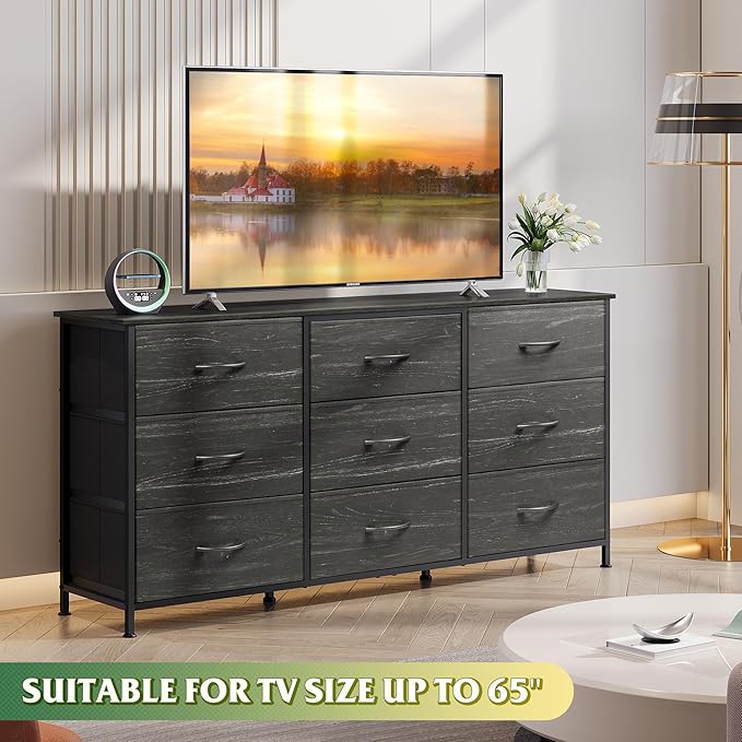 WLIVE 54''W Dresser for Bedroom, 65 inch TV, Wide Chest of Drawers - Image 5