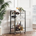 TUTOTAK Bar Cart, Home Bar Serving Cart, Small Wine Cart by WelcometotheTUTOTAKHome