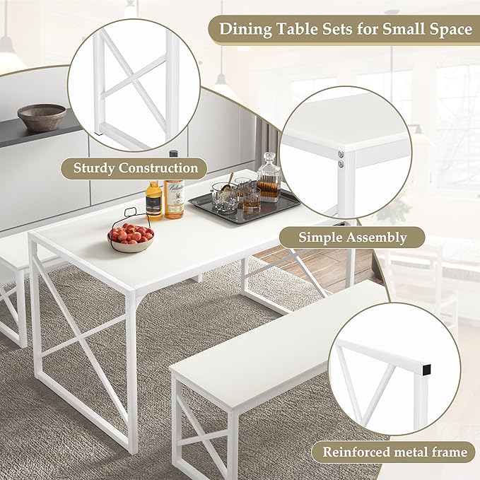 VECELO Kitchen Dining Table Set - Image 4