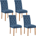 Yaheetech Dining Chairs Set of 4 Fabric Upholstered Dining Room Chairs by Yaheetech